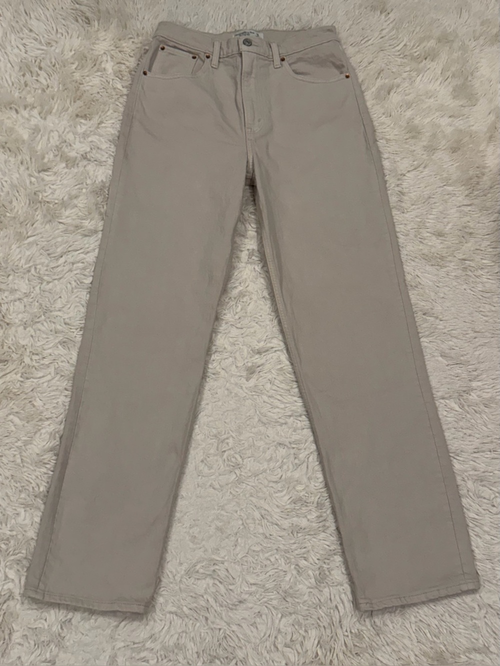 Abercrombie & Fitch 90s Straight Ultra High Rise Jeans Women’s 28 / 6R Stone Tan
